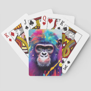 Chimpanzee Ape Animal Discovery Adventure Nature  Playing Cards