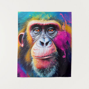 Chimpanzee Ape Animal Discovery Adventure Nature Tapestry