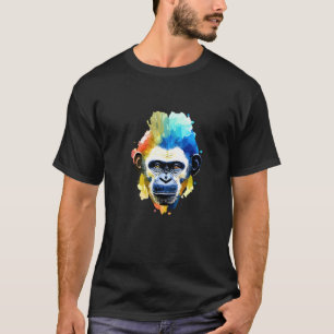 Chimpanzee Ape Wild Nature Animal Art T-Shirt