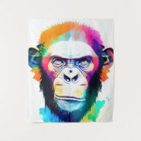 Chimpanzee  Ape Wild Nature Animal Color Art Pain