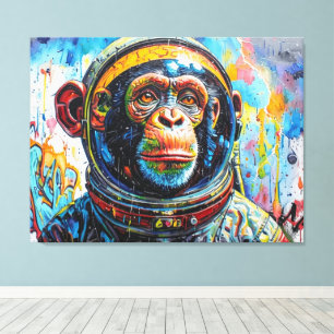 CHIMPANZEE ASTRONAUT COMING HOME-9 CANVAS PRINT
