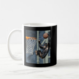 Chimpanzee Basketball Monkey Funny Graphic Coffee Mug