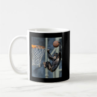 Chimpanzee Basketball Monkey Funny Graphic Coffee Mug