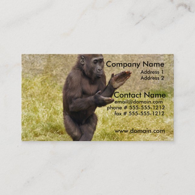 Chimpanzee Business Card (Front)