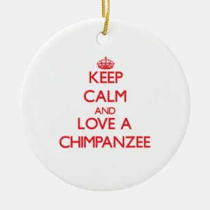 Chimpanzee Ceramic Tree Decoration