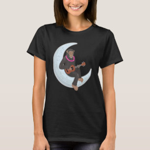 Chimpanzee Chimp Playing Ukulele Musical Instrumen T-Shirt