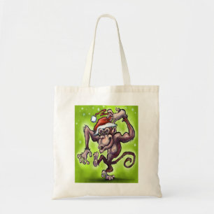 Chimpanzee Christmas Tote Bag