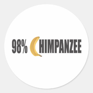 Chimpanzee Classic Round Sticker