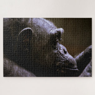 Chimpanzee Head close up Jigsaw Puzzle