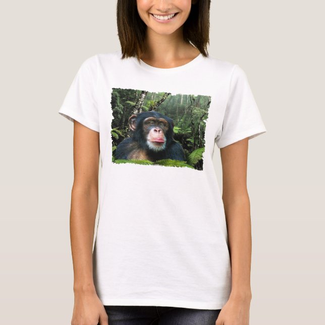 CHIMPANZEE II Wildlife Art & Poem T-shirt (Front)