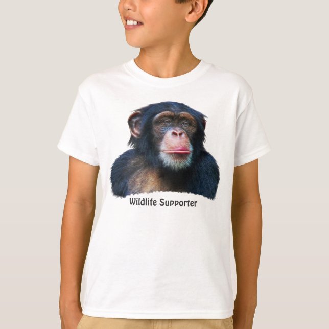 CHIMPANZEE II Wildlife Supporter  T-shirt (Front)