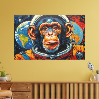 CHIMPANZEE IN SPACE-6 CANVAS PRINT