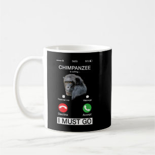 Chimpanzee Is Calling Art Monkey Chimp Ape Animal Coffee Mug