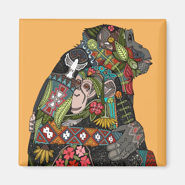 chimpanzee love magnet (Front)