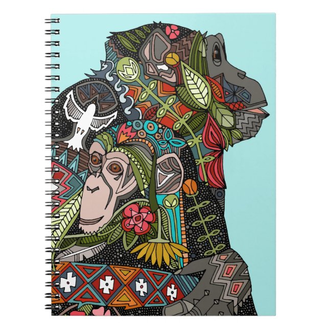 chimpanzee love sky notebook (Front)