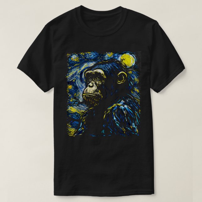 Chimpanzee Lover Gift Art T-Shirt (Design Front)