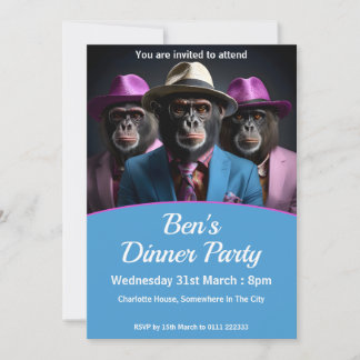 Chimpanzee Mob Invitation