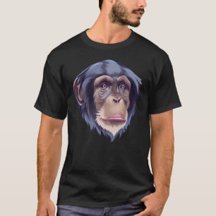 Chimpanzee Monkey Face Primate Monkey Trainer Anim T-Shirt