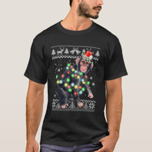 Chimpanzee Monkey Ugly Christmas Pajama Xmas Monke T-Shirt