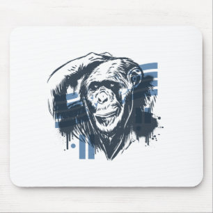 Chimpanzee Pensive Monkey Mouse Mat