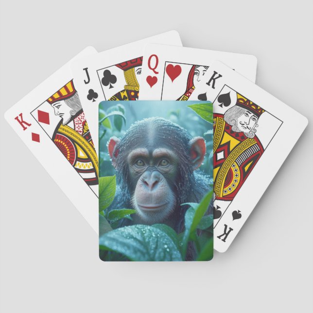 CHIMPANZEE  PLAYING CARDS (Back)