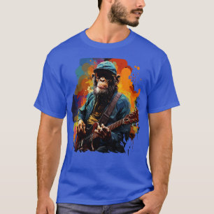 Chimpanzee Playing Guitar T-Shirt