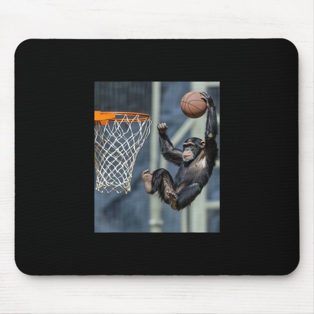 Chimpanzee Sketll Monkey Funny Graphic  Mouse Mat (Front)