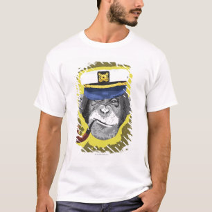 Chimpanzee Smoking Pipe T-Shirt
