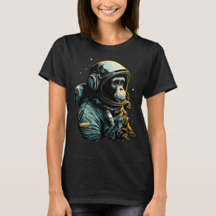 Chimpanzee Space Astronaut Travel Monkey Vintage T-Shirt