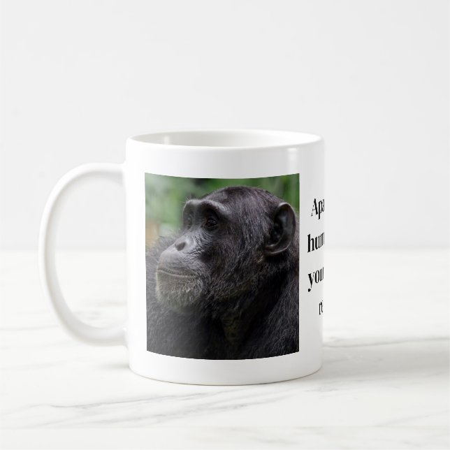 Chimpanzee themed coffee mug (Left)