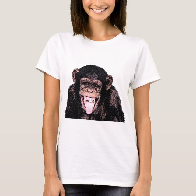 Chimpanzee Tongue T-Shirt (Front)