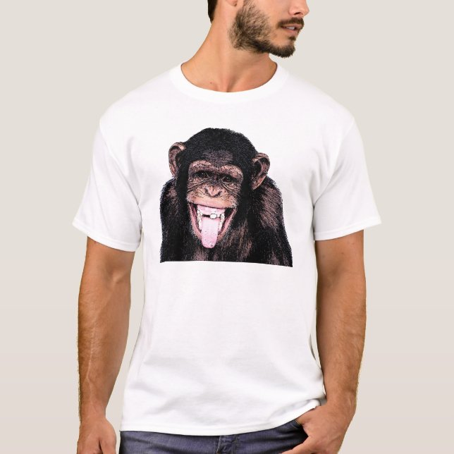 Chimpanzee Tongue T-Shirt (Front)