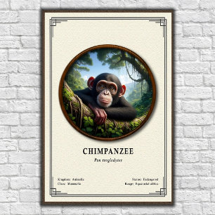 Chimpanzee Zoology Series Poster