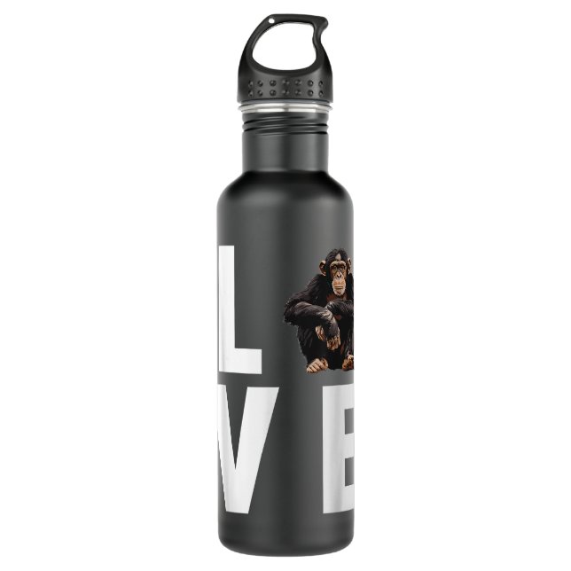 Chimpanzees Chimpanzee 710 Ml Water Bottle (Front)