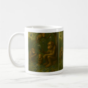 Chimpanzees on Cell Phones Coffee Mug