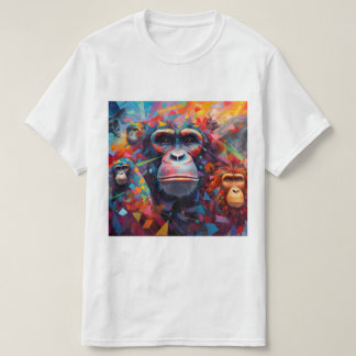 Chimpanzees Watercolor T-Shirt