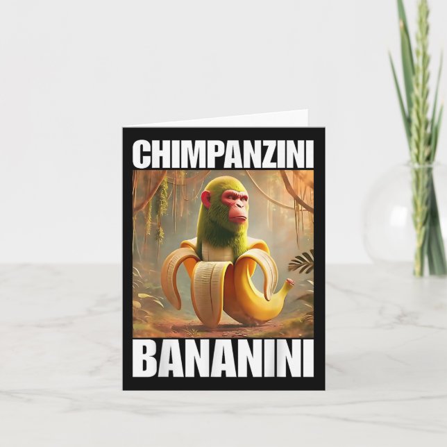 Chimpanzini Bananini - Italian Brainrot Meme  Card (Front)