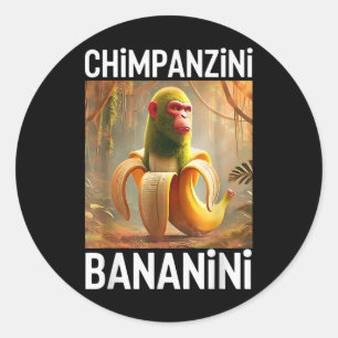Chimpanzini Bananini - Italian Brainrot Meme  Classic Round Sticker