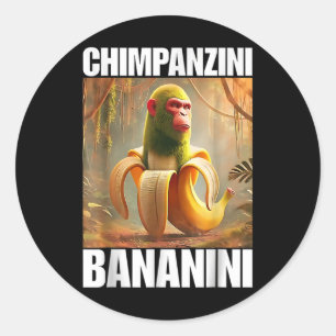 Chimpanzini Bananini - Italian Brainrot Meme Classic Round Sticker
