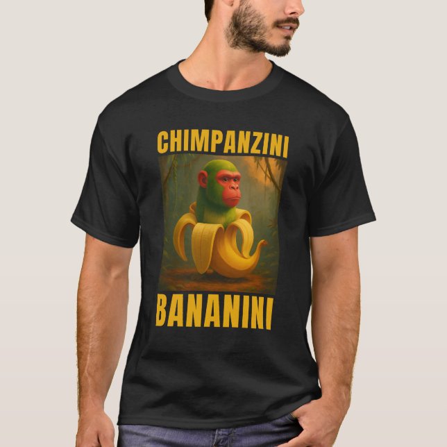 Chimpanzini Bananini Italian Brainrot Meme T-Shirt (Front)