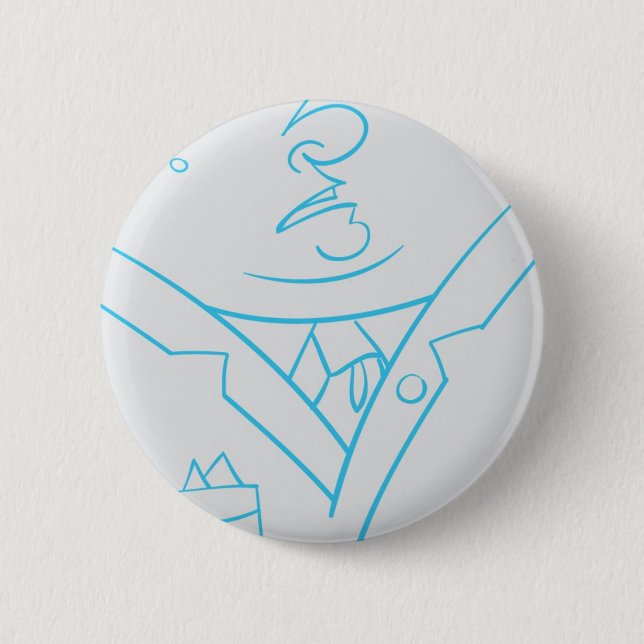 Chin 6 Cm Round Badge (Front)