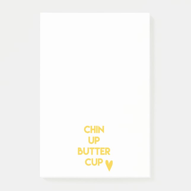 Chin up buttercup | Fun Motivational Post-it Notes (Front)