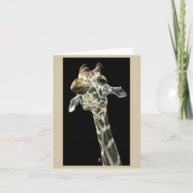 "Chin Up" - Giraffe Card (Front)