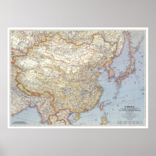 " China: 1945 - Detailed map ... Poster