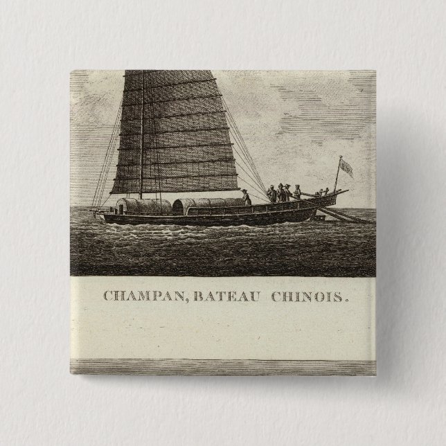 China 3 15 cm square badge (Front)
