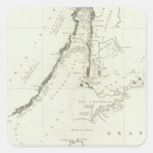 China 4 square sticker