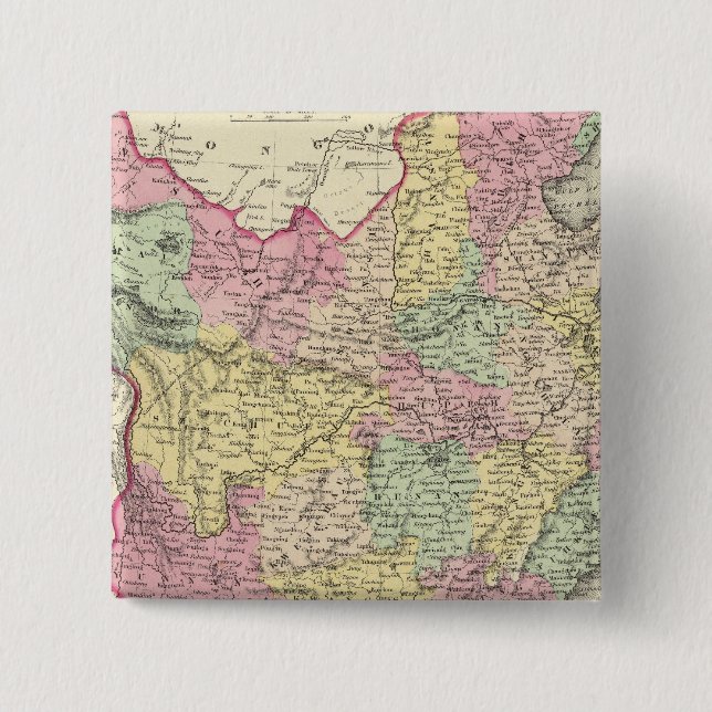 China 8 15 cm square badge (Front)