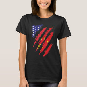 China American Grown Flag USA Patriot Heritage Mon T-Shirt