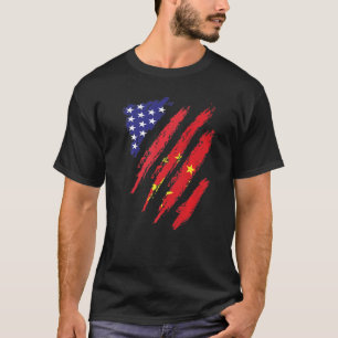 China American Grown Flag USA Patriot Heritage Mon T-Shirt