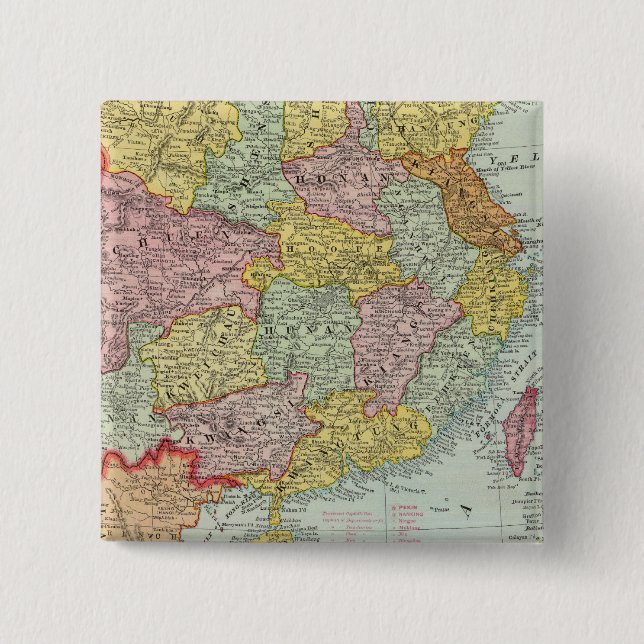 China and Malaysia 15 Cm Square Badge (Front)